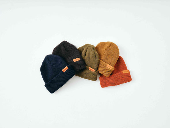 97490 Merino Wool Knit Hat Navy