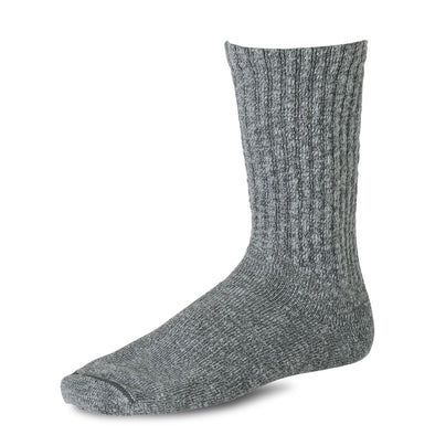 97373 Over Dyed Cotton Ragg Crew Sock Black/Grey
