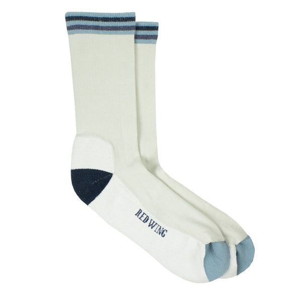 97667 Vintage Stripe Cotton Blend Crew Sock Cream/Navy/Sky Blue
