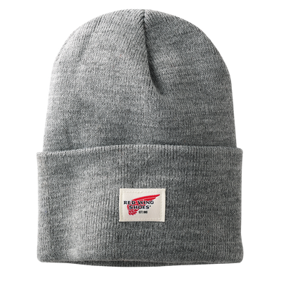 97435 Logo Knit Beanie Hat Light Gray Heather