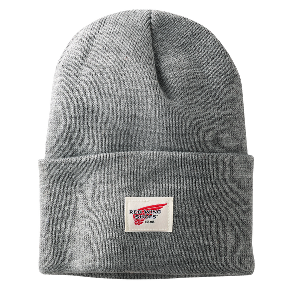 97435 Logo Knit Beanie Hat Light Gray Heather