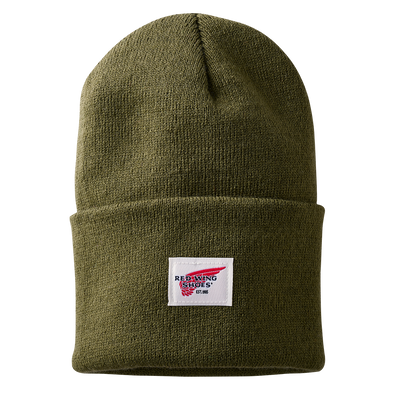 97437 Logo Knit Beanie Hat Army Green