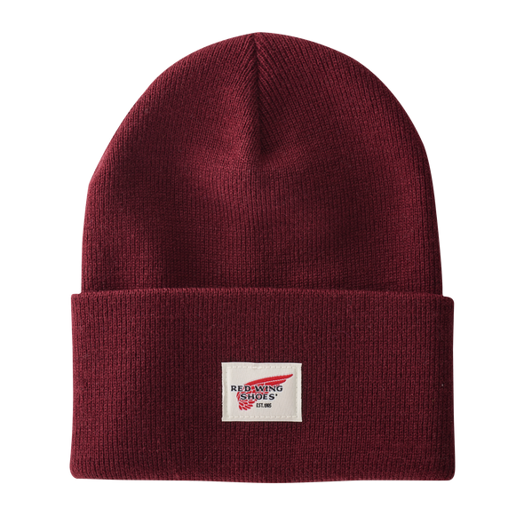 97479 Logo Knit Beanie Hat Burgundy