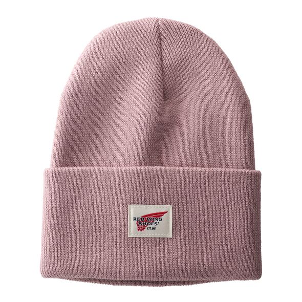 98055 Logo Knit Beanie Hat Pale Rose